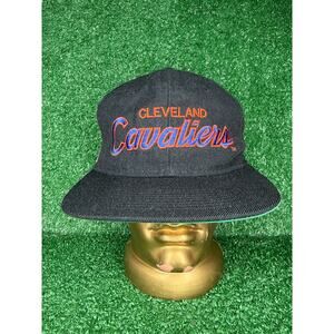 Vintage Cleveland Cavaliers Script Sports Specialties Snapback Wool Black